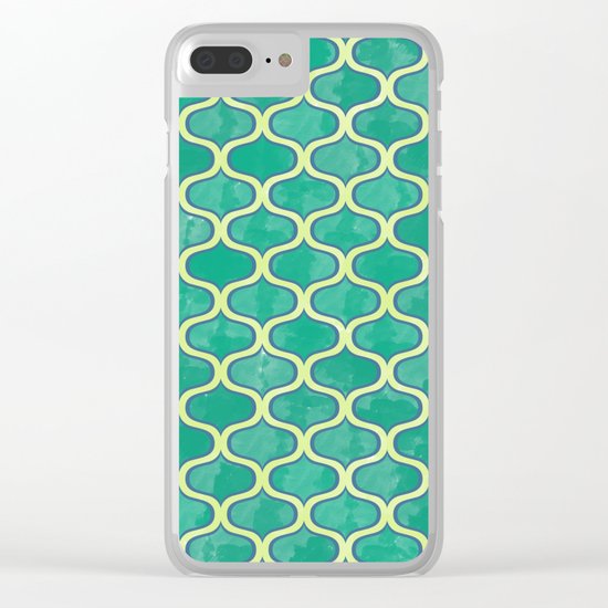 Watercolor Lovely Pattern VVV Clear iPhone Case