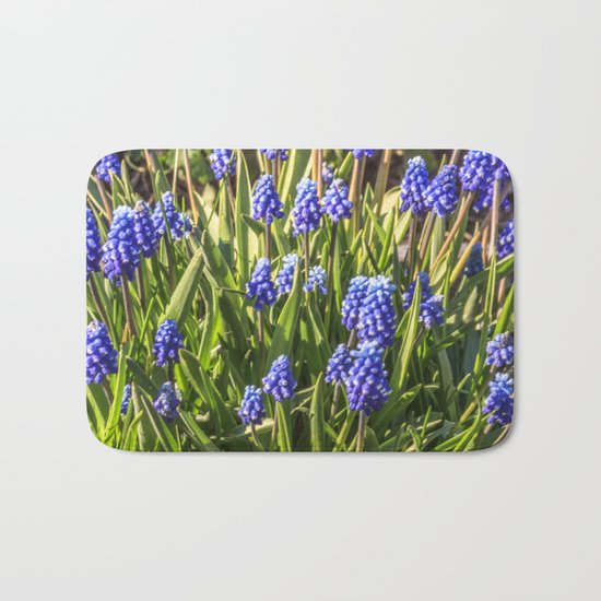 Grape hyacinths muscari Bath Mat