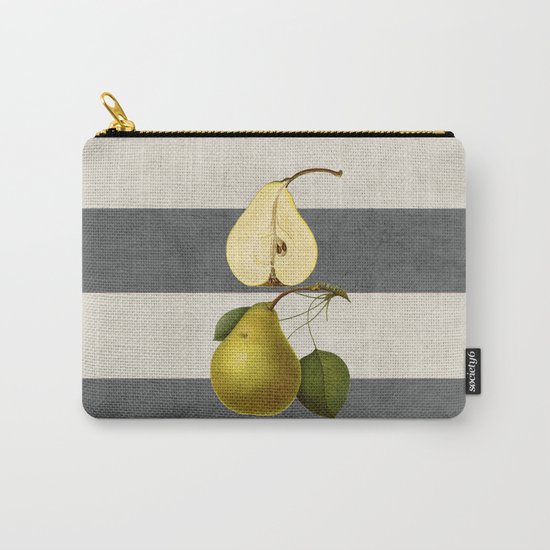 botanical stripes - pear Carry-All Pouch