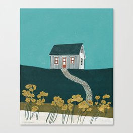 Mid Century  modern house  Canvas Print