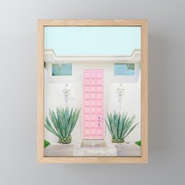 The Pink Door, Palm Springs, California Framed Mini Art Print