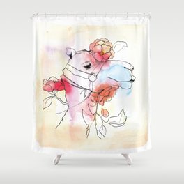 A camel in camelia Shower Curtain