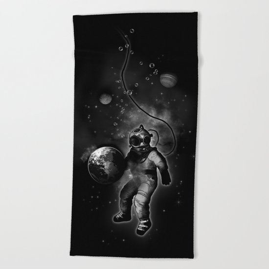 Deep Sea Space Diver Beach Towel