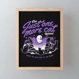 Just One More Cat Ritual - Cute Evil Cats Gift Framed Mini Art Print