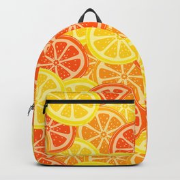 Sliced Lemon Pattern Backpack