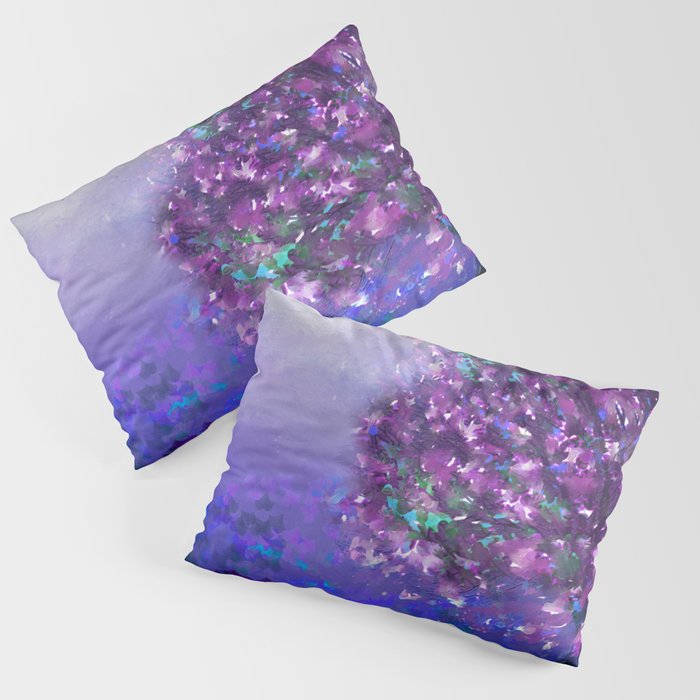 Autumn Tree in Blue and Purple Pillow Sham
