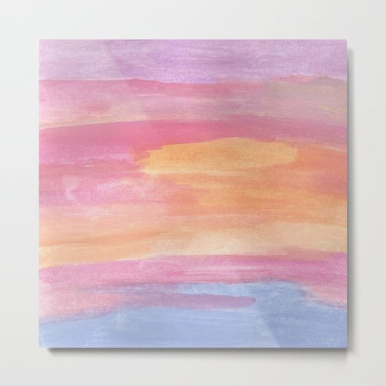 Sunset at the Ocean Metal Print
