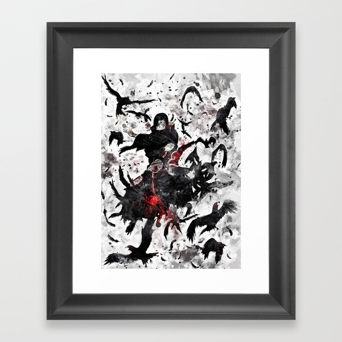 Uchiha akatsuki crows Framed Art Print