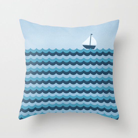Ocean Waves Throw Pillow