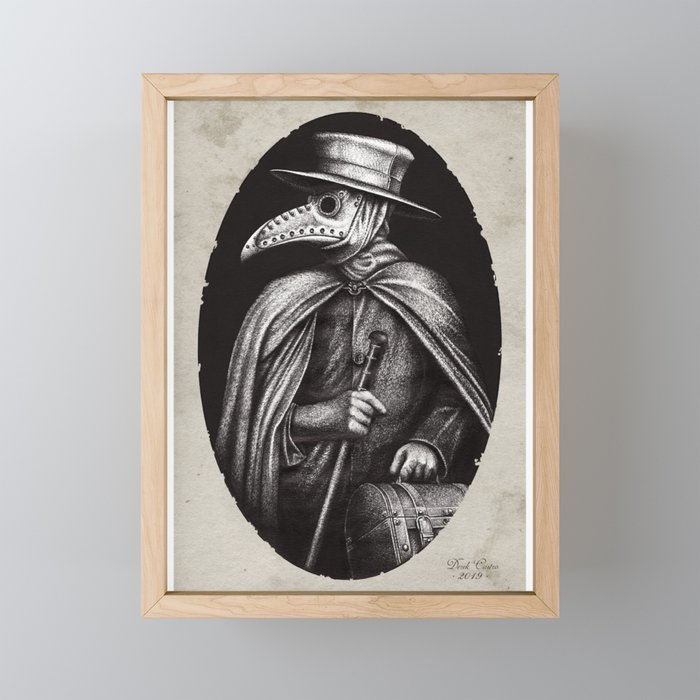 Plague Doctor Framed Mini Art Print By Derekarts Society6
