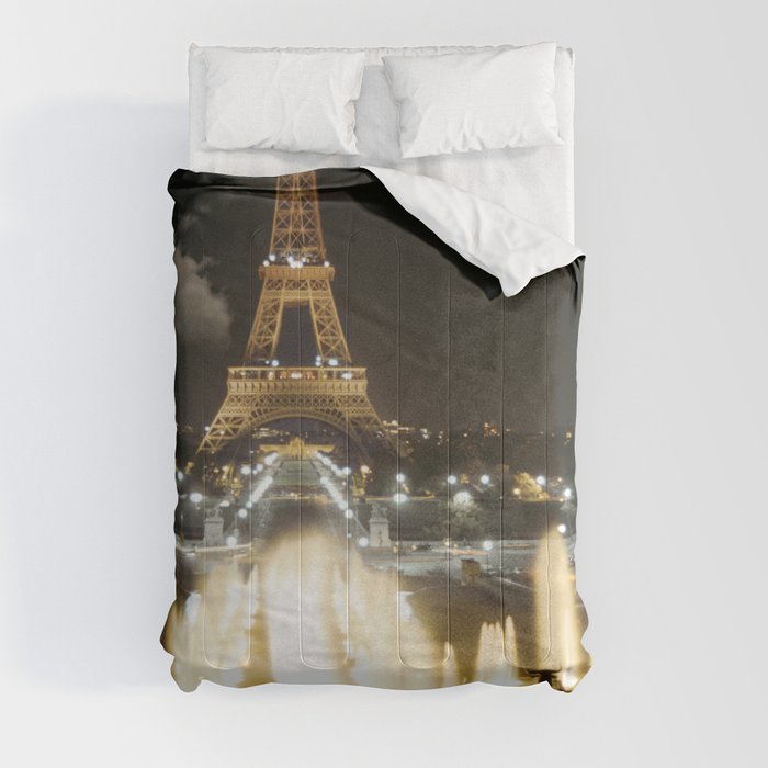 Eiffel Tower at Night Comforter