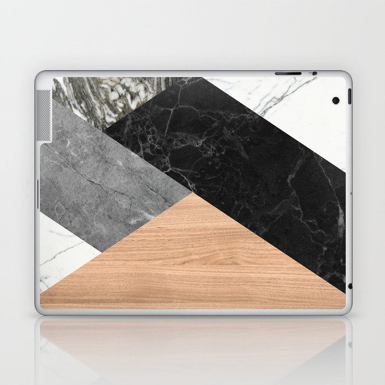 Marble and Wood Abstract Laptop & iPad Skin