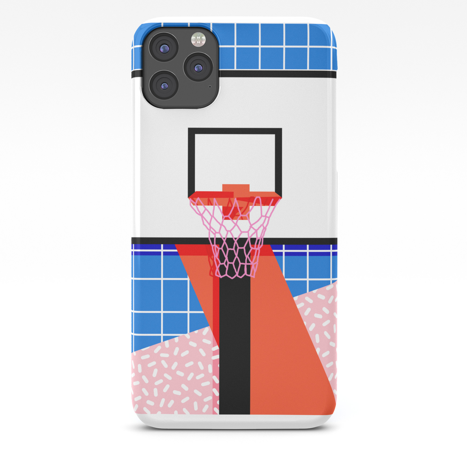 Baller Memphis Retro Grid Neon Pattern Minimal Basketball Sports