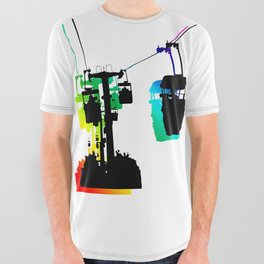 Amusement Park Sky Ride All Over Graphic Tee