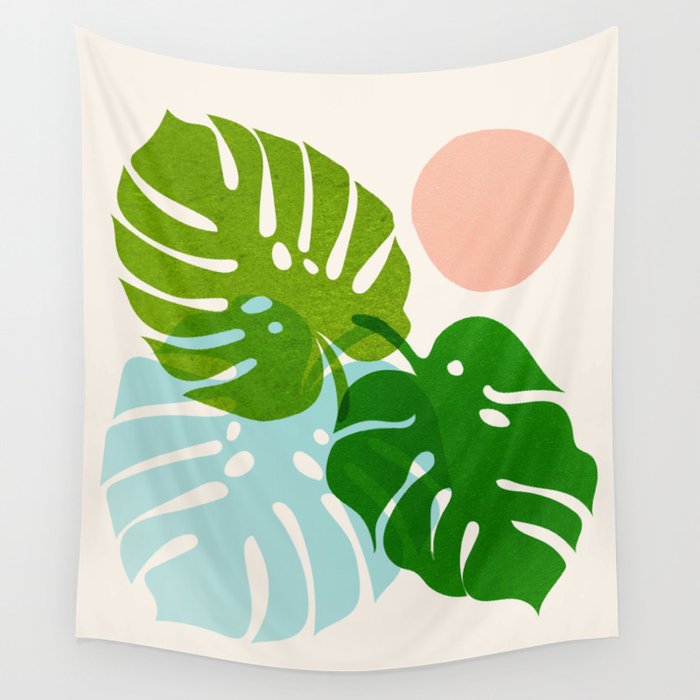 Abstraction_FLORAL_NATURE_Minimalism_001 Wall Tapestry