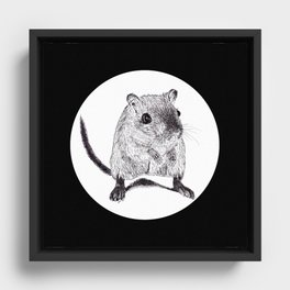 Mouse Ink Drawings Framed Canvas