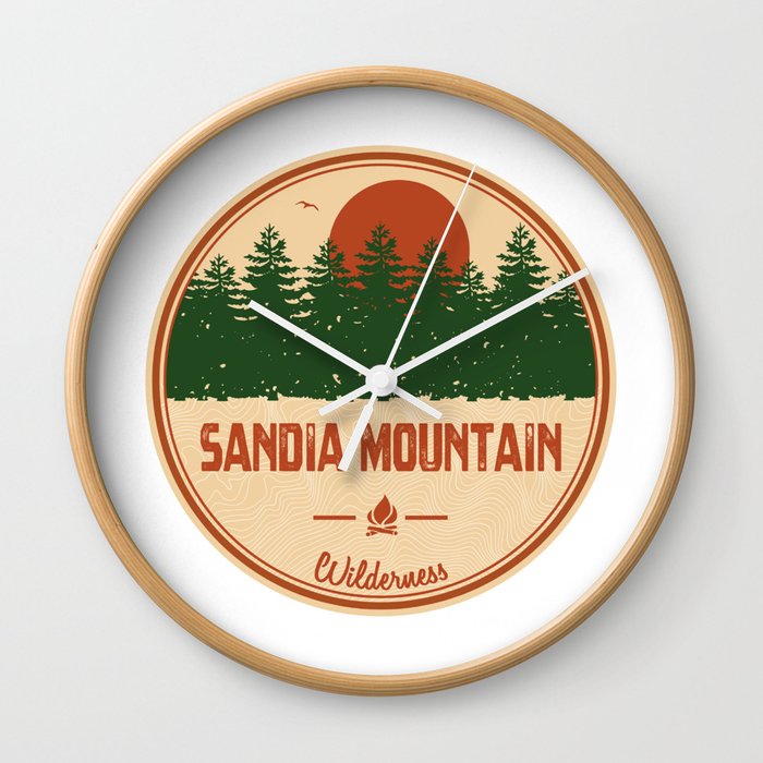 Sandia Mountain Wilderness Wall Clock