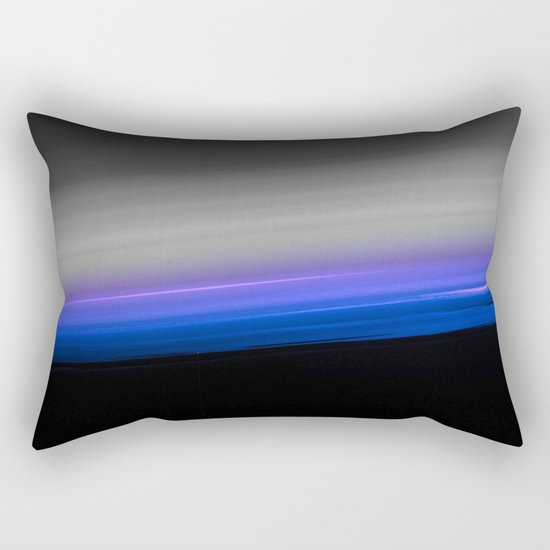 Blue Purple Grey Black Ombre Rectangular Pillow
