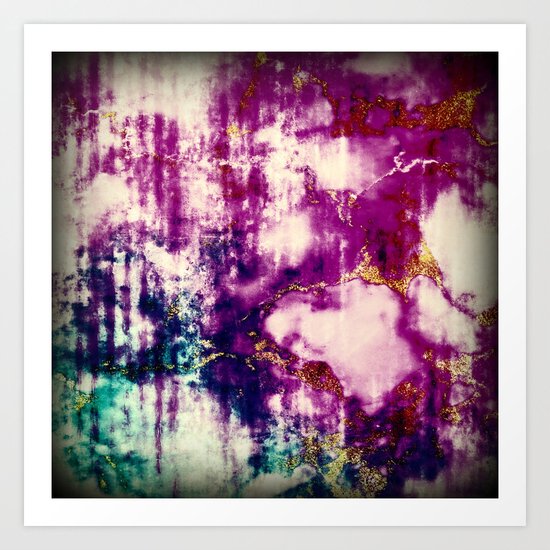 golden crackle Art Print