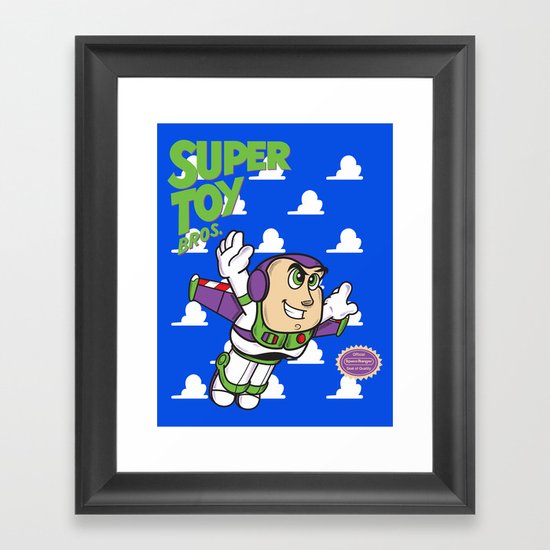 Super Toy Bros. Framed Art Print