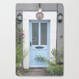 The light blue door Meri Cottage art print - English countryside travel photography Cutting Board