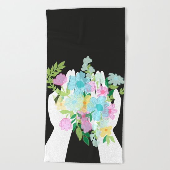 take these flowers Beach Towel