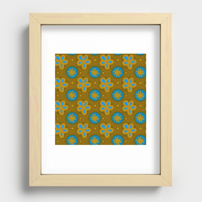 Flowers and Dots 2 Recessed Framed Print