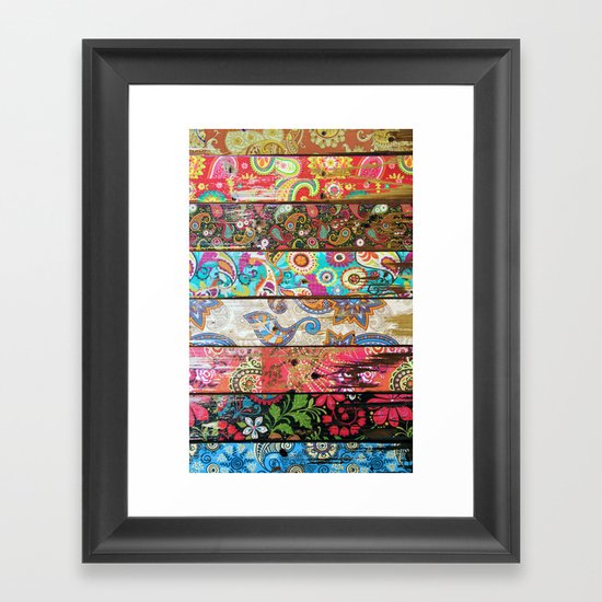Paisley Planks Framed Art Print