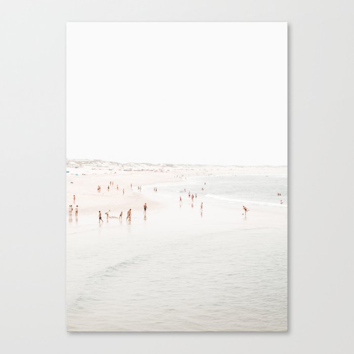 At The Beach (seven) - minimal beach series - ocean sea photography by Ingrid Beddoes Canvas Print