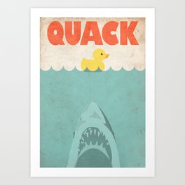 Jaws Rubber Duck Art Print