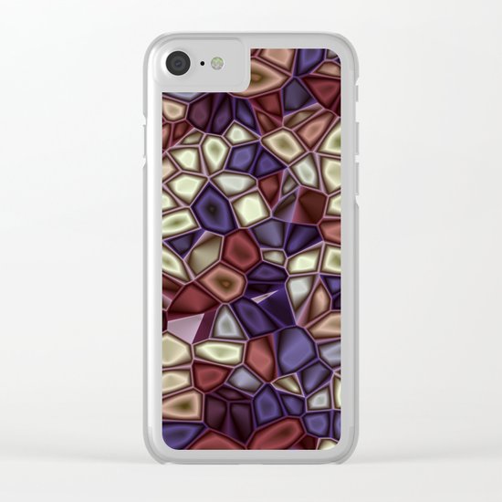 Fractal Gems 01 - Fall Vibrant Clear iPhone Case