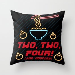 Two Two Four (and noodles) Throw Pillow