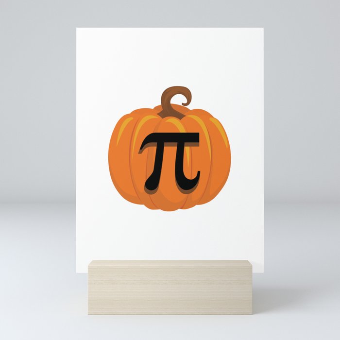 Pi Pumpkin Mathematics Science Pi Day Mini Art Print
