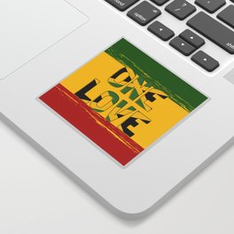 One Love Jamaica Rasta Sticker