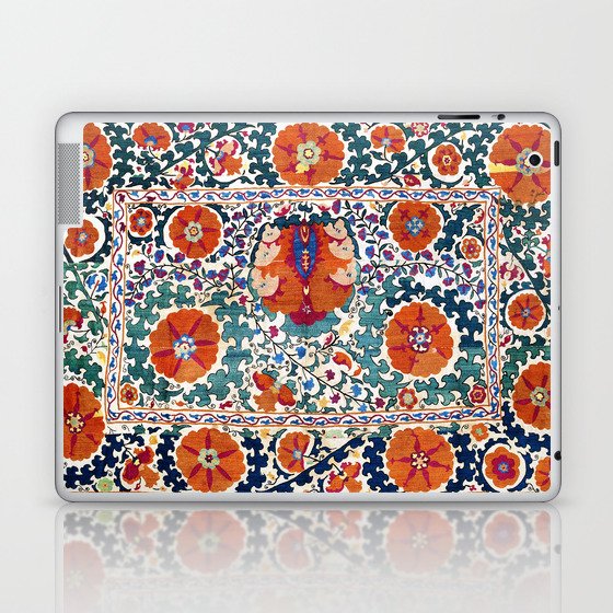 Shakhrisyabz Suzani Uzbekistan Antique Embroidery Print Laptop & iPad Skin