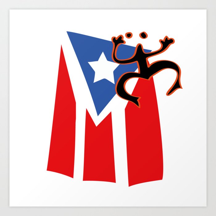 Mi Bandera Puerto Rico Art Print By Pmsarchitect Society6