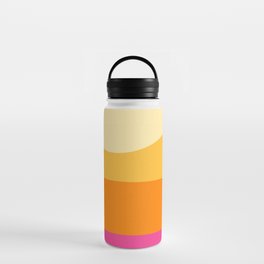 Minimalistic Wave Colorful Retro Art Pattern Design Water Bottle