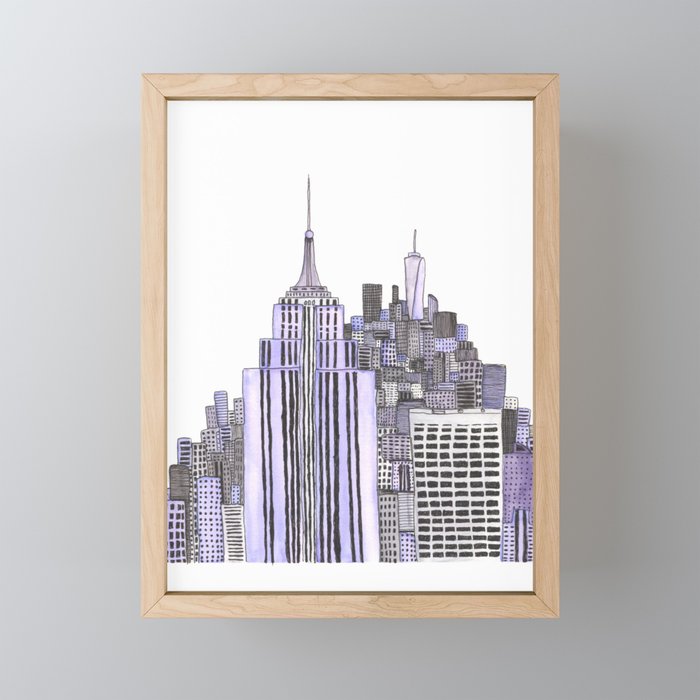 Doodle NYC Framed Mini Art Print