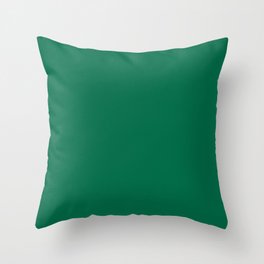 Solid Emerald Color Throw Pillow