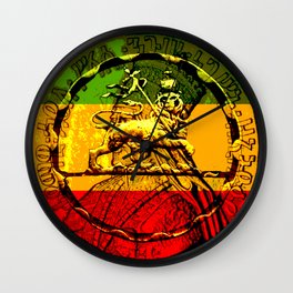 Lion of Judah Haile Selassie King of Kings Wall Clock | Rasta, Selassie, Judah, Haileselassie, Reggae, Haile, Jah, Lionofjudah, Graphicdesign, Rastafarian 