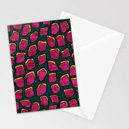 Fuchsia animal skin pattern, bold colors maximalist styled Stationery Card