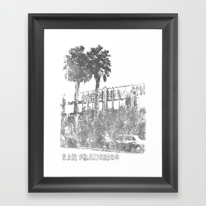 Marina Palm Trees Framed Art Print