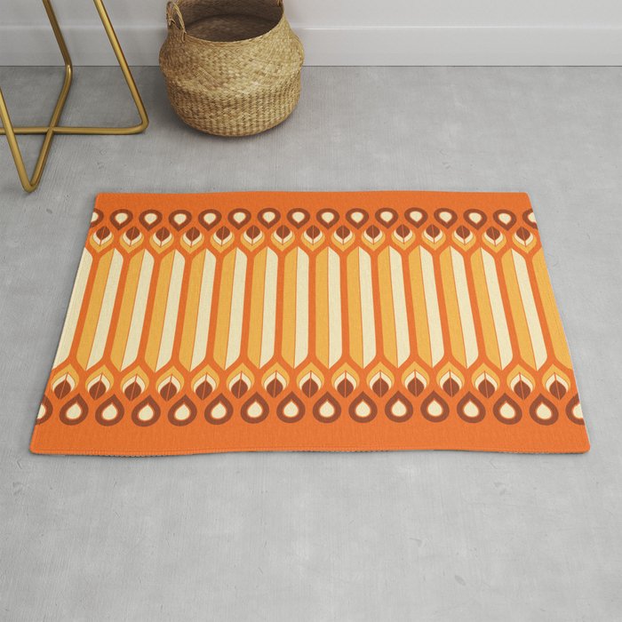 Orange Drip Rug