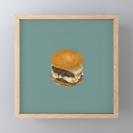 double cheese burger Framed Mini Art Print