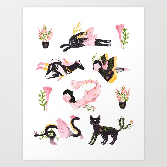 Distant cousins Art Print