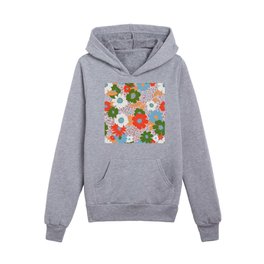 Bold Flowers Kids Pullover Hoodies