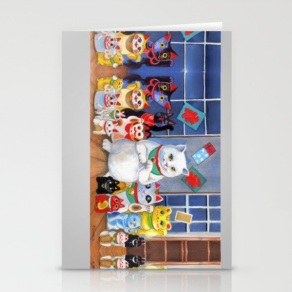 Lucky Cats Stationery Cards