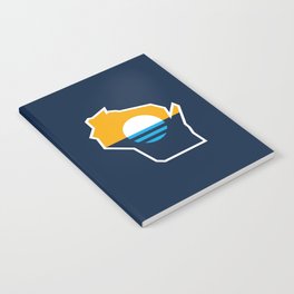 Wisconsin Outline - People's Flag of Milwaukee Notebook