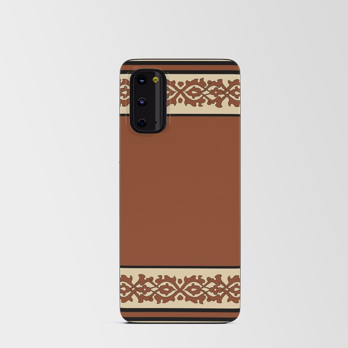 Oriental rug beige and burnt orange Android Card Case