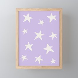 Stars Lavender Framed Mini Art Print